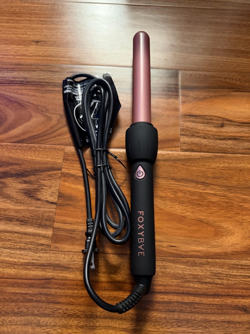 FOXYBYTE Pink Curling Wand for Women Hair Styling